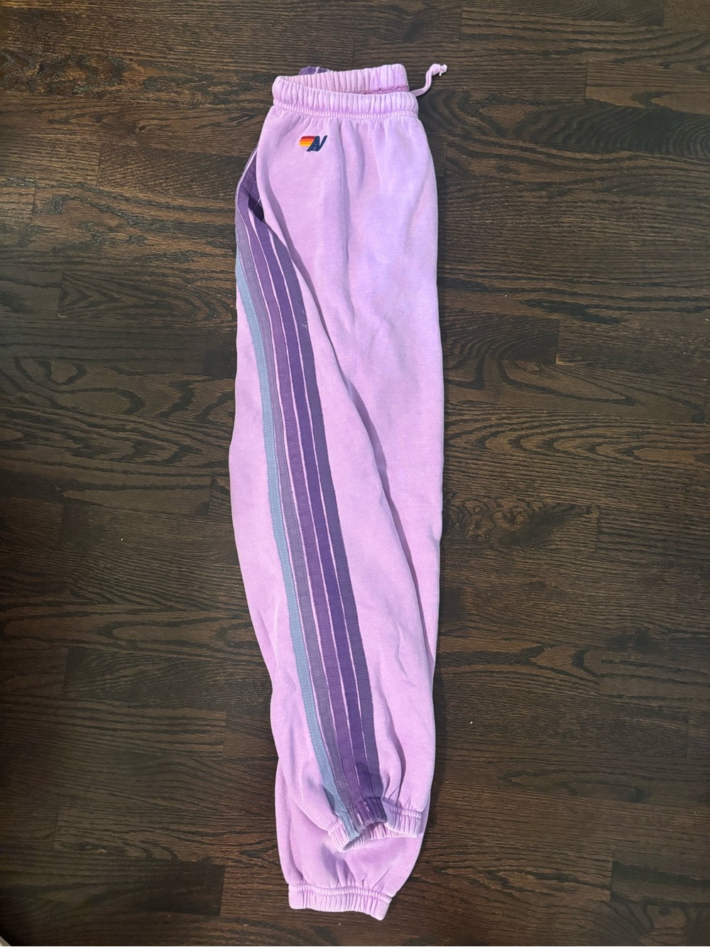 Aviator Nation Lavender Pink Hoodie with Yellow Logo Tag